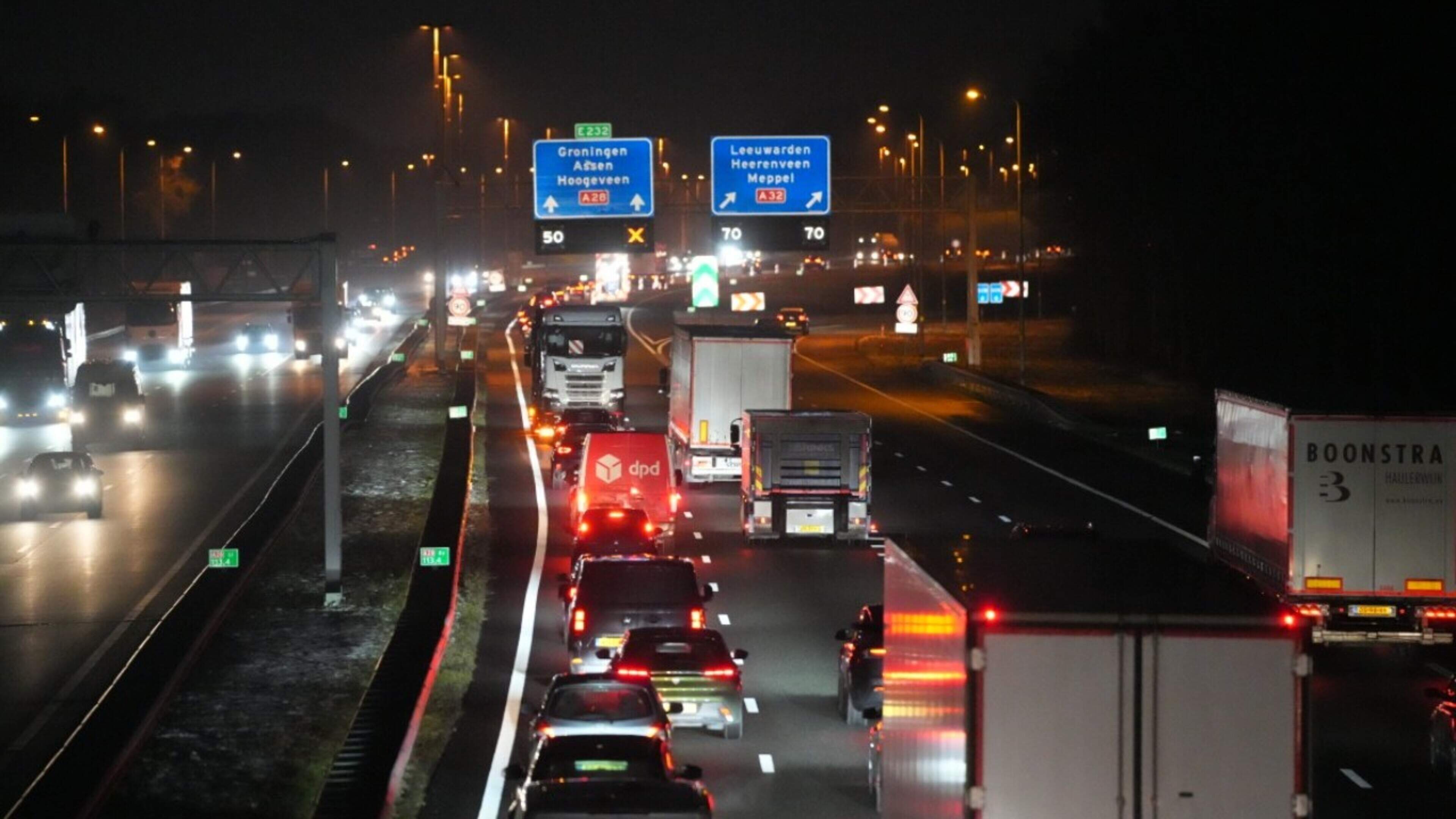 Rijstroken bij knooppunt Lankhorst afgesloten